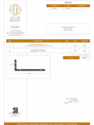 Bon de commande - Labrado Signatur