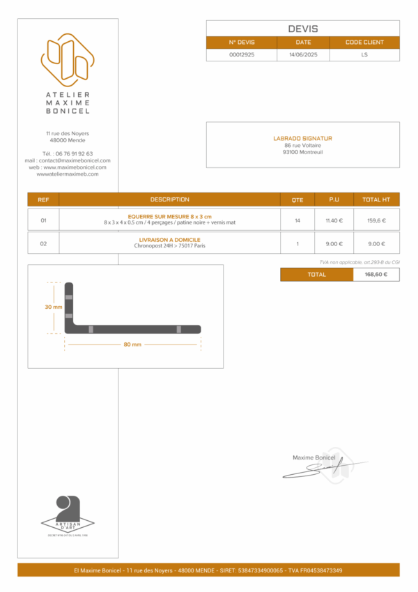 Bon de commande - Labrado Signatur